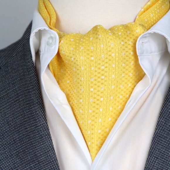 Men’s‎ Silk Ascot Tie Cravat Silk Blend Day Wear Formal Wedding A239 - Picture 9 of 11